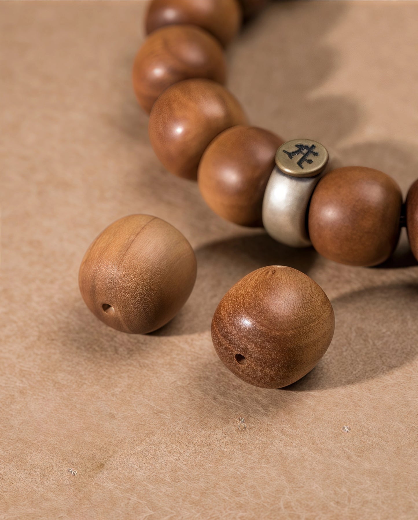 Aged Sandalwood Zodiac Mala - Ancient Buddhist Prayer Beads for Spiritual Grounding & Meditation Focus