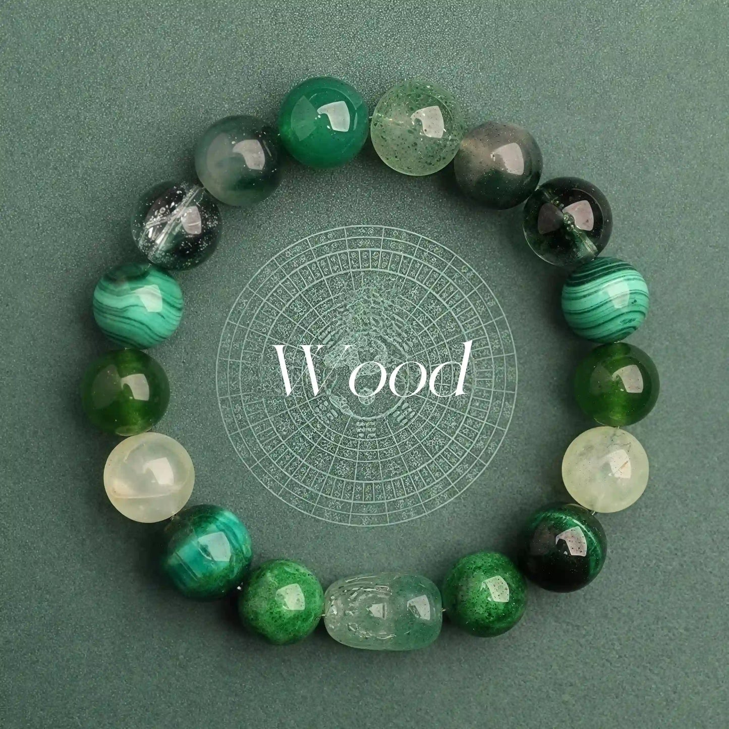 Handmade Five Elements Feng Shui bracelet with Pixiu charm and crystals for energy balance and wealth