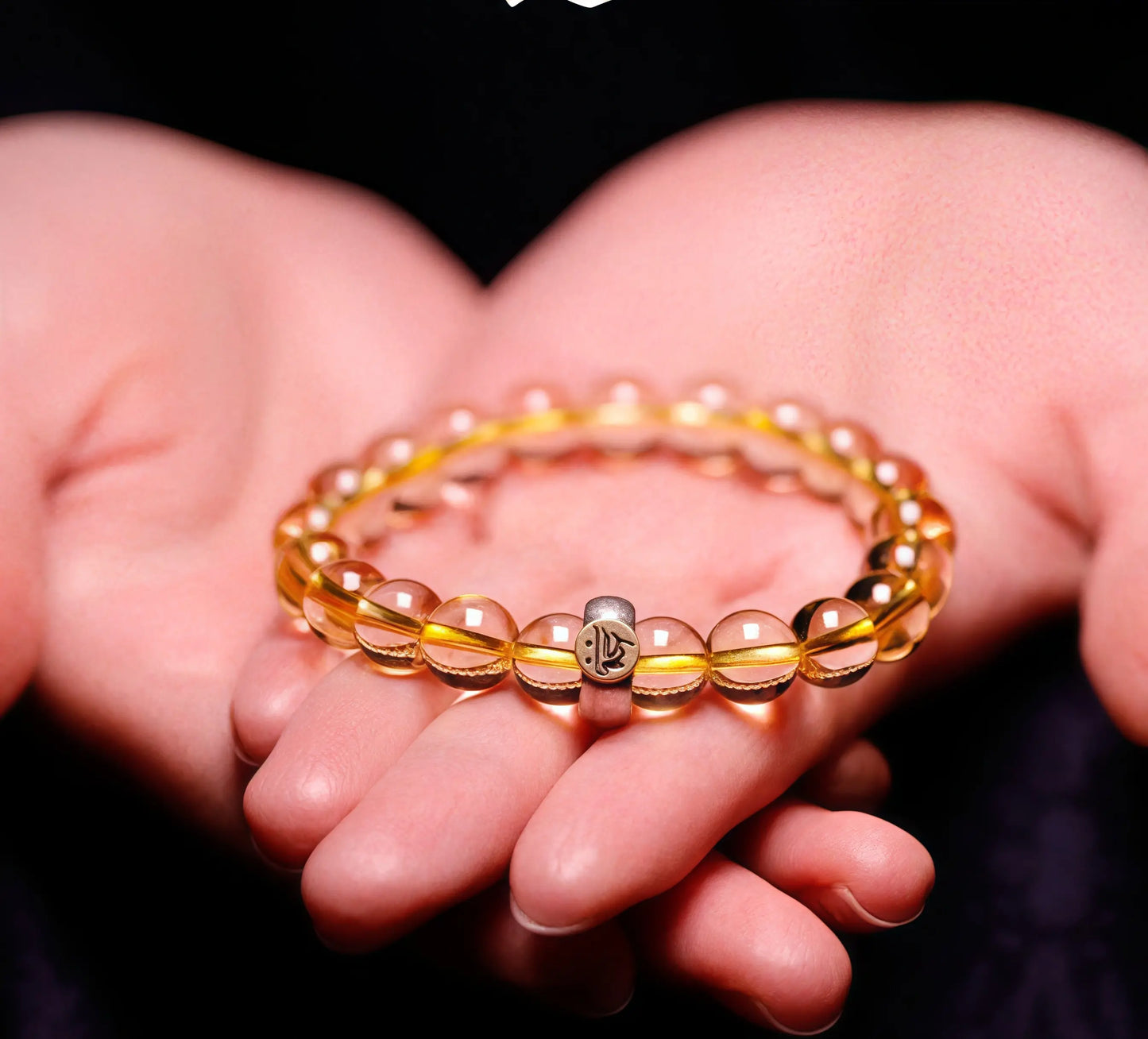 Natural Citrine Zodiac Guardian Bracelet with Buddhist mantra beads for wealth and protection