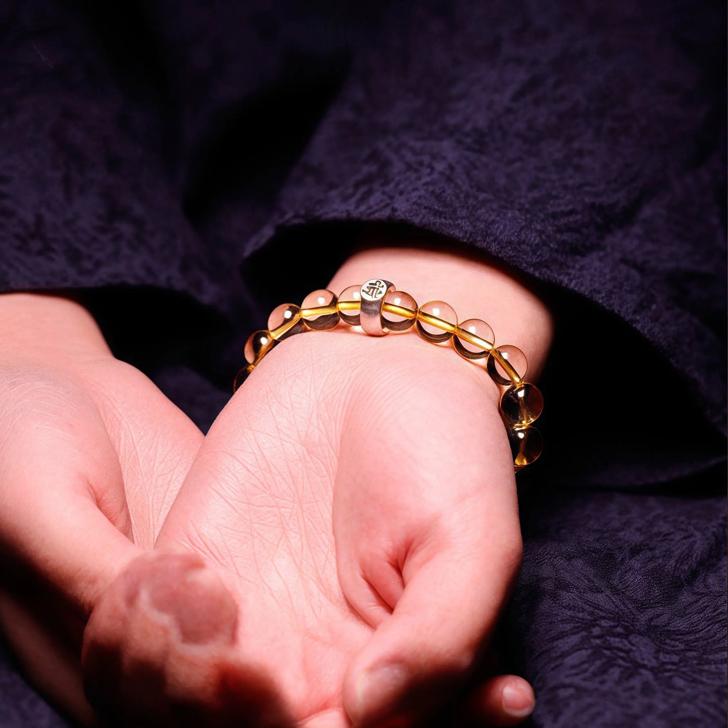 Natural Citrine Zodiac Guardian Bracelet with Buddhist mantra beads for wealth and protection
