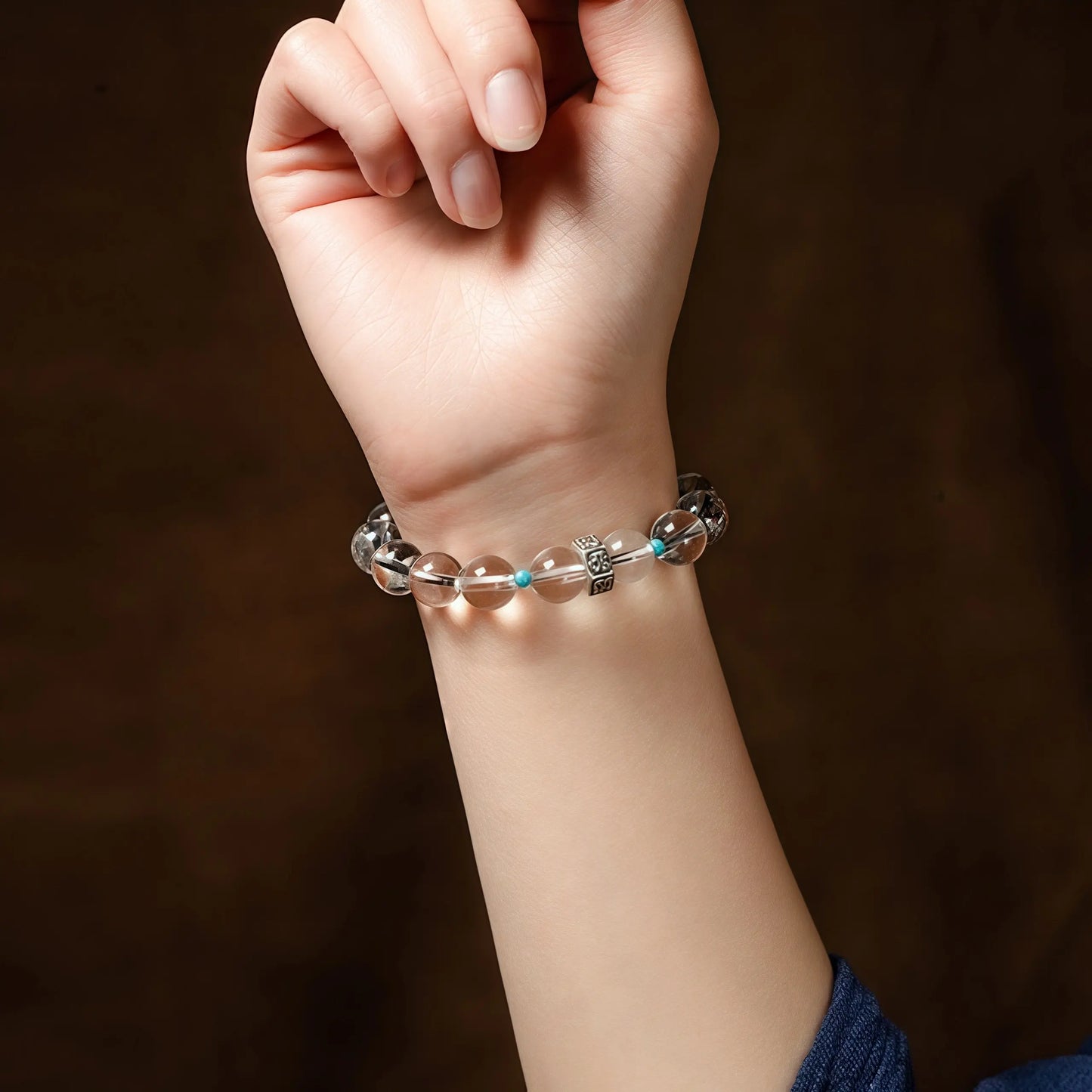 White Crystal Zodiac Guardian Bracelet - Buddhist Blessing Beads for Spiritual Protection & Positive Energy