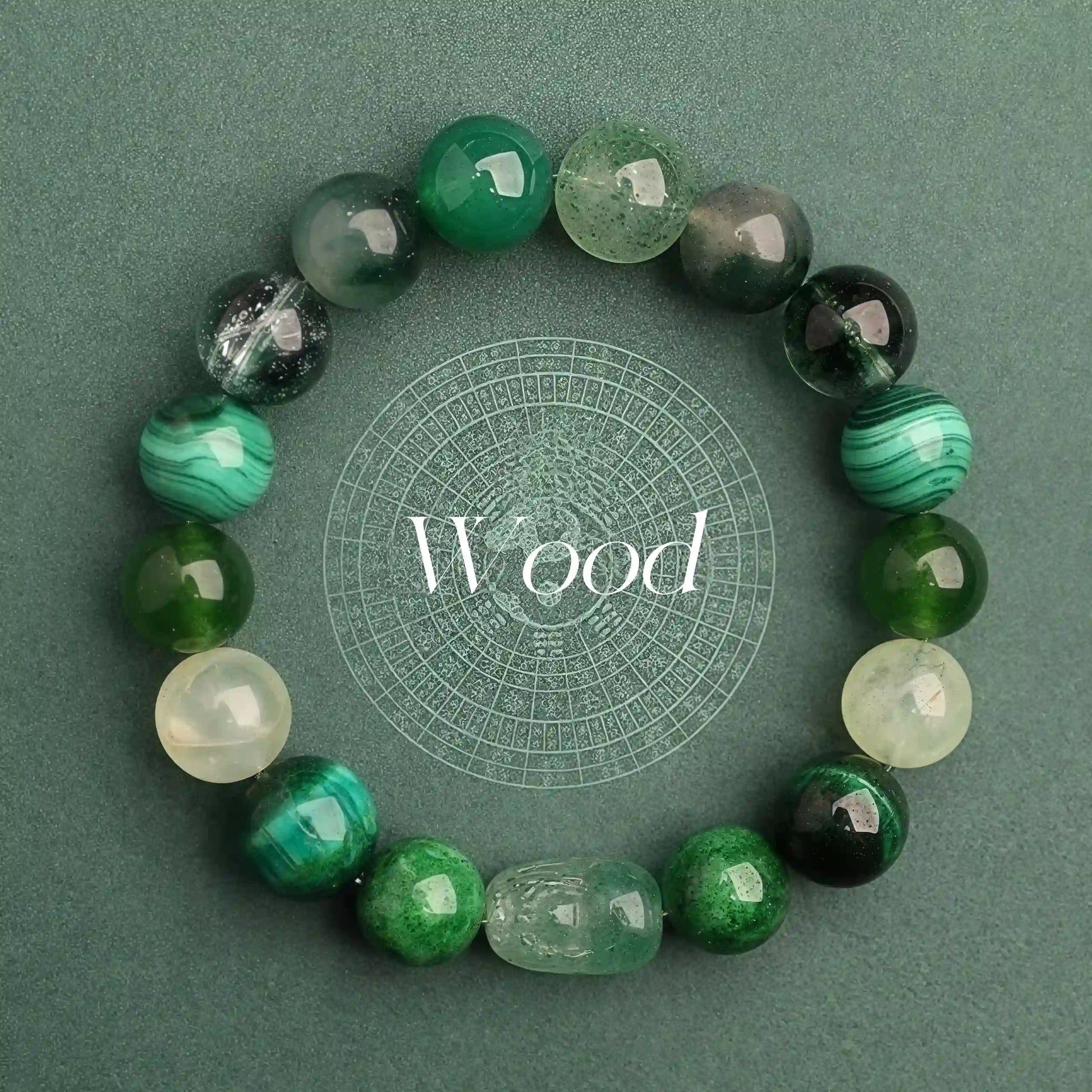 Handmade Five Elements Feng Shui bracelet with Pixiu charm and crystals for energy balance and wealth